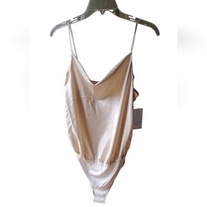 NWT A New Day Beige and White Bodysuit Size XS
